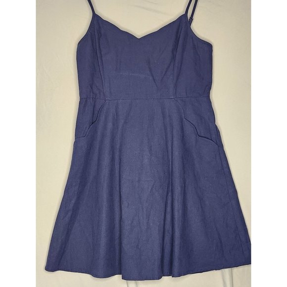 Womens Market‎ & Spruce Chrissie Cami A-line Linen & Cotton Blend Dress Sz Large - Picture 1 of 9